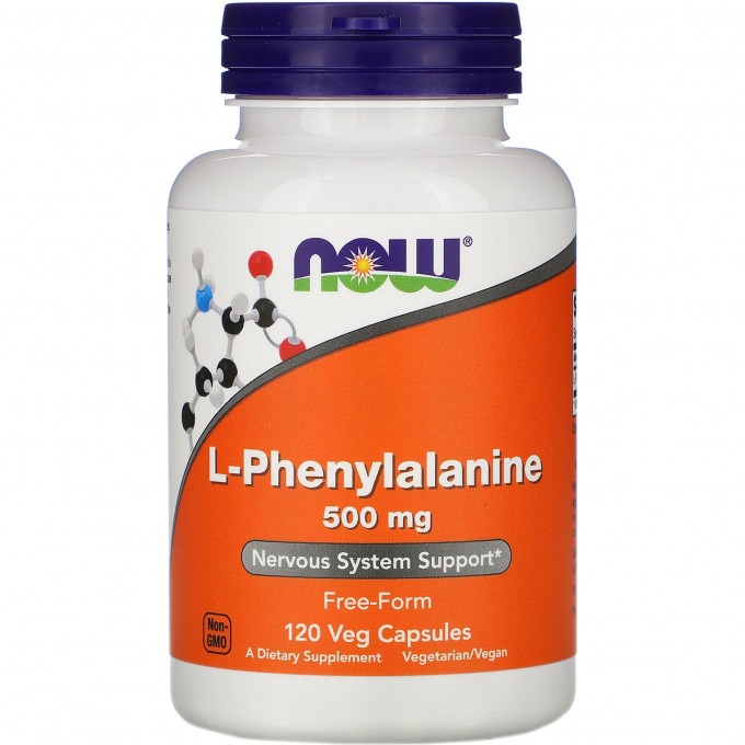 Аминокислота NOW FOODS L-PHENYLALANINE, 500мг, 120 капсул NS26201