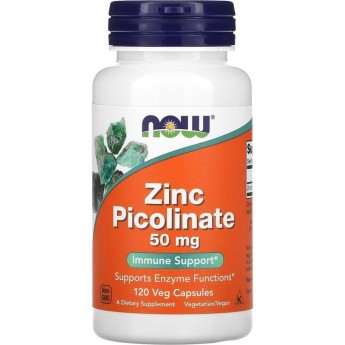 Цинк пиколинат NOW FOODS ZINC PICOLINATE, 50 мг - 120 капсул
