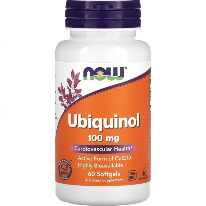 Коэнзим NOW FOODS UBIQUINOL, 100 мг, 60 капсул NS29652
