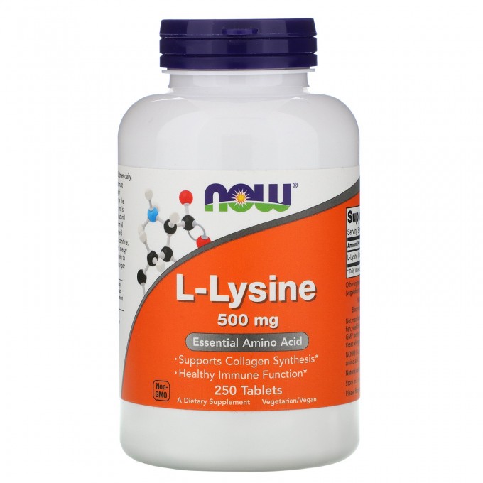 L‑Лизин NOW FOODS L‑LYSINE 500 мг 250 таблеток NS29587